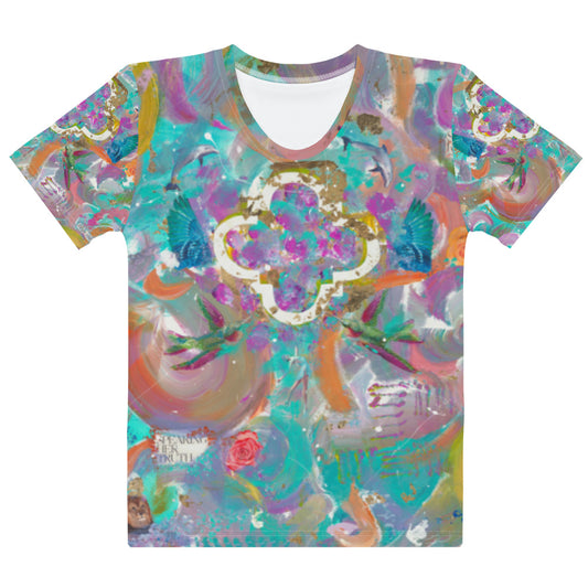 "TRULY FREE” Print (Abstract Painting made by Chianne) WOMEN'S T-SHIRT