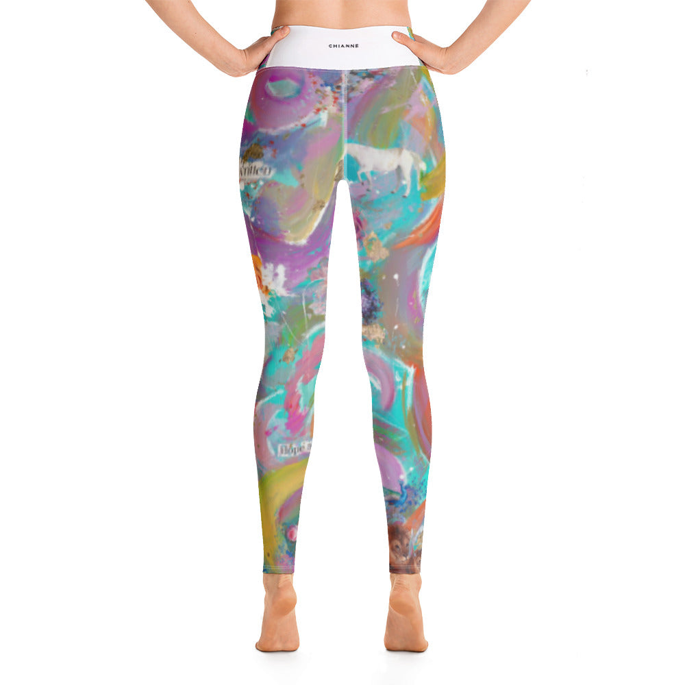 "TRULY FREE" Print (Abstract Painting made by Chianne) LEGGINGS