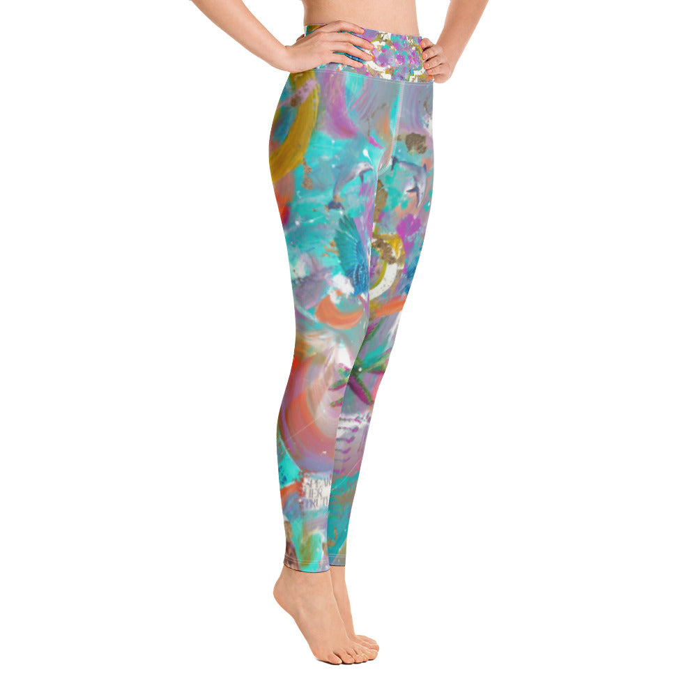 "TRULY FREE" Print (Abstract Painting made by Chianne) LEGGINGS