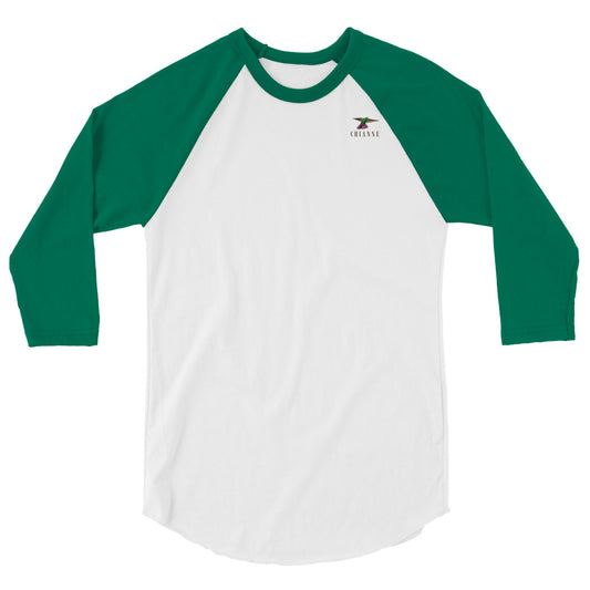 3/4 sleeve raglan logo shirt